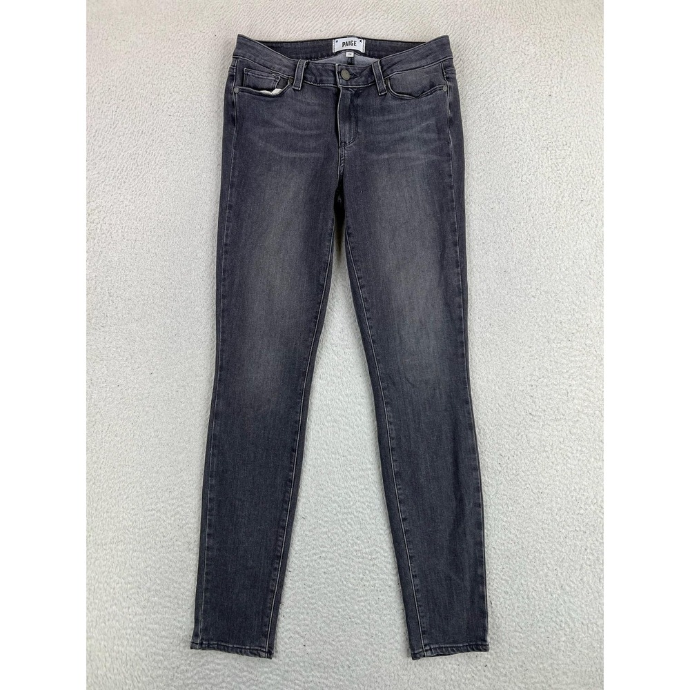 Paige Verdugo Ultra Skinny Jeans Womens 28 Gray Charcoal Wash Mid Rise Stretch